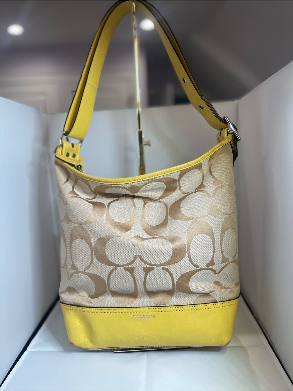 Coach Yellow Legacy Signature Duffle (21149)